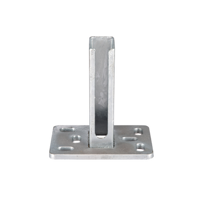 Fußplatte gerade 150 x 100 mm Zaun-Lagerverkauf.de